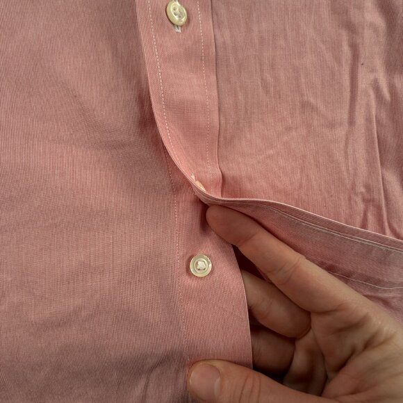 Brooks Brothers Cotton Striped Spread Pink Regent Stretch Non-Iron 16.5 36 Shirt - Picture 11 of 15